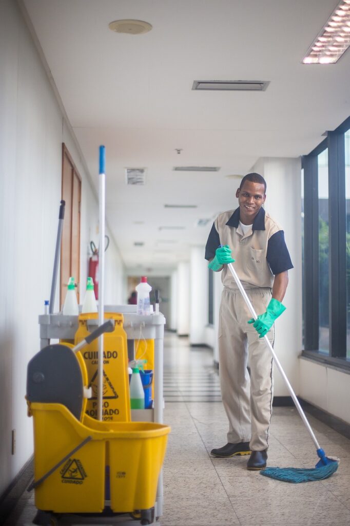 cleaner, broom, inside